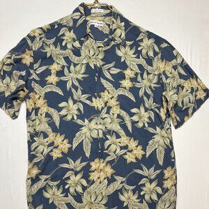 Pierre Cardin Men's Large Palm Leaf Hawaiian Shirt